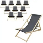 ECD Germany Gartenliege Holz Liegestuhl Beachstuhl klappbarer Strandstuhl...