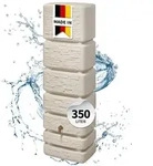 4rain Regentonne SLIM STONE DECOR Wandtank 350 Liter sandbeige