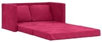 vidaXL Sofa Bodensofa mit Schlaffunktion Weinrot 122x204x55 cm Samt, 1 Teile