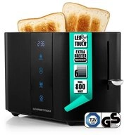 GOURMETmaxx Toaster Toaster 2 Scheiben Kurzschlitz mit Touch-Display, 800 W,...