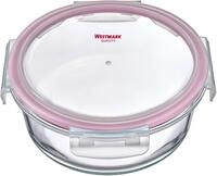 WESTMARK Frischhaltedose Glas-Frischhaltedose, 950 ml, rund, Borosilikatglas,