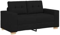 vidaXL Sofa Zweisitzer-Sofa Schwarz 160x77x82 cm Stoff, 1 Teile