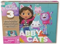 Amigo Spiel + Freizeit GmbH Puzzle CGI Gabbys Dollhouse Holzpuzzle 3er Set,
