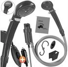 monzana Bew&auml;sserungsschlauch, Campingdusche Gartendusche 12V KFZ-Adapter mit Pumpe