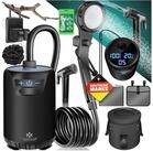 KESSER Gartendusche Campingdusche mit Pumpe & wiederaufladbarem Akku 4000mAh...