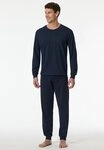 Schiesser Schlafanzug Comfort Essentials (2 tlg) mit gestreiftem Oberteil