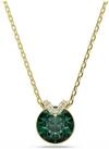 Swarovski Charm-Kette Bella V Anh&auml;nger Rundschliff, Gr&uuml;n, Goldlegierungsschicht