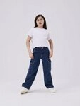Name It Weite Jeans NKFROSE HW WIDE CARGO JEANS 6190-BS NOOS blau 128