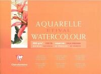 CLAIREFONTAINE Zeichenpapier Etival Aquarellpapier feink&ouml;rnig Block 25 Blatt...