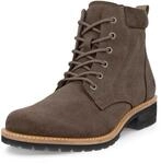 Schn&uuml;rboots ECCO "ELAINA", Damen, Gr. 36, braun, Veloursleder, Schuhe Schn&uuml;rboots,