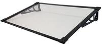 TRUTZHOLM Vordach 120 x 80 cm schwarz Haust&uuml;rdach Haust&uuml;r Pultvordach schwarz