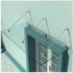 HOMCOM Pultvordach Vordach Glasvordach T&uuml;rvordach (Geh&auml;rtetem Glas, 1 St.,