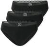 Rioslip SCHIESSER "Modern Multipacks", Damen, Gr. 36, schwarz, Single Jersey,