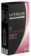 VITALIS Kondome PREMIUM Sensation (Kondome mit 3-in-1 Effekt) Packung mit, 12...
