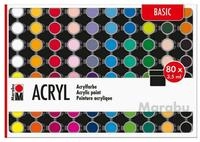 Marabu Acrylfarbe Marabu Acrylfarben-Set "BASIC", 80 x 3,5 ml