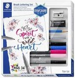 STAEDTLER Pinselstift STAEDTLER Lettering Set mit Pinselstiften 9 Teile