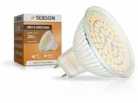 SEBSON LED-Leuchtmittel LED Lampe GU5.3 / MR16 warmweiß 3.5W 280lm 12V DC