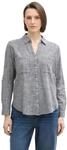 Langarmbluse TOM TAILOR "Regular", Damen, Gr. 36, blau (midnight navy blau),...
