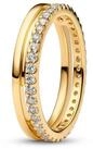 Pandora Fingerring Damen-Doppelband Goldfarben