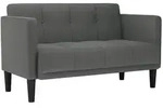 vidaXL Sofa Zweisitzer-Sofa Dunkelgrau 111 cm Stoff, 1 Teile grau