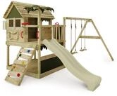 FATMOOSE Spielturm TikaTaka - Abenteuer-Stelzenhaus mit Wellenrutsche & Sandkasten, -