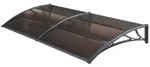 en.casa Vordach, &raquo;Mellerud&laquo; &Uuml;berdachung 240 x 80 cm Schwarz/Braun braun 240...