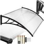 tectake Anbaudach Vordach transparent, wetterfest und UV-best&auml;ndig, 120 x 93...