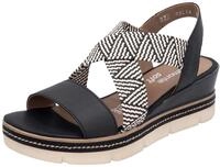 Remonte Keilsandalette, Riemchensandale, Sommerschuh, Bequemschuh mit Muster