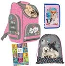 GOLDKIDS Schulranzen f&uuml;r Jungen und M&auml;dchen, 4er-Set - Schul-Rucksack f&uuml;r (Kinder
