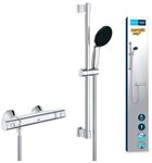 Grohe Badarmatur Precision Start Thermostat-Brausebatterie mit Brausegarnitur 600 mm