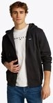 Tommy Jeans Sweatshirt TJM REG S FLAG ZIP FLEECE THRU mit bestickten Markenlogo auf