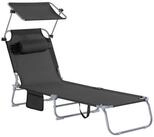 SoBuy Gartenliege OGS48, Sonnenliege klappbar, Liegestuhl Strandliege...