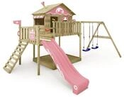 Wickey Spielturm Smart Coast &ndash; Stelzenhaus mit Doppelschaukel, Rutsche &