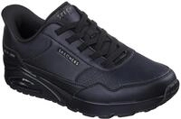 Slip-On Sneaker SKECHERS "UNO-BANKSIA LUXE", Herren, Gr. 41, schwarz, Lederimitat,