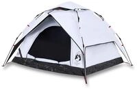 vidaXL Kuppelzelt Kuppel-Campingzelt 3 Personen Wei&szlig; Verdunkelt Quick Release,