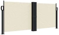 vidaXL Seitenmarkise Sichtschutz Windschutz Ausziehbar Creme 100x600 cm