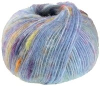 LANA GROSSA Cassata 0005 hellblau pink gelb orange blaulila H&auml;kelwolle, 175 m