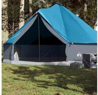 vidaXL Tipi-Zelt, Tipi-Familienzelt 8 Personen Blau Wasserdicht