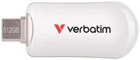 Verbatim USB Stick 512GB Speicherstick Plectra wei&szlig; Typ C USB 3.2 Gen 1...