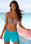LASCANA Badeshorts elastisches B&uuml;ndchen, mit Ges&auml;&szlig;tasche, softe