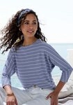 Vivance by Lascana 3/4-Arm-Shirt mit modischer Streifenstruktur aus luftiger
