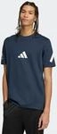 T-Shirt ADIDAS SPORTSWEAR "M Z.N.E. TEE", Herren, Gr. S, blau (aurora ink),