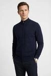 Strickjacke OLYMP, Herren, Gr. M, blau (marine), Strick, Obermaterial: 100%