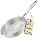 SILBERTHAL Bratpfanne Edelstahlpfanne 20cm Unbeschichtet Induktion, Edelstahl 18 / 10