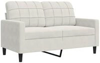 vidaXL Sofa 2-Sitzer-Sofa Creme 120 cm Samt, 1 Teile