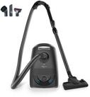 hoogo Bodenstaubsauger B3+ anthrazit, 850 W, mit Beutel, extra leise, Reichweite 11m,
