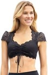 Nina Von C. Dirndlbluse Dirndlbluse kurzarm Nina (St&uuml;ck, 1-tlg) Herzf&ouml;rmiger