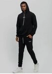 Tom Barron Jogginganzug mit Hoodie, und Label-Stickerei