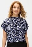 LASCANA Kurzarmbluse mit Alloverdruck, Damenbluse, sportlich elegant