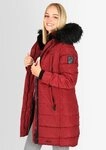 Navahoo Winterjacke Steppjacke lang mit Kapuze &ndash; Warm gef&uuml;ttert Lange Winterjacke